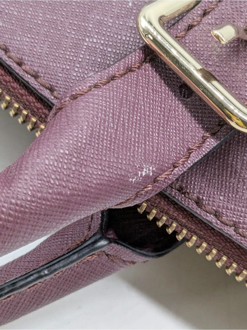 kate spade Plum-Red Dome Satchel with Gold Hardware